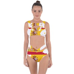 Spain Country Europe Flag Borders Bandaged Up Bikini Set  by Sapixe