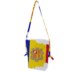 Andorra Country Europe Flag Folding Shoulder Bag by Sapixe