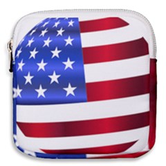 America Usa United States Flag Mini Square Pouch by Sapixe