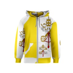 Vatican City Country Europe Flag Kids  Zipper Hoodie by Sapixe