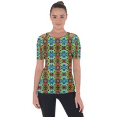 C 4 1 Shoulder Cut Out Short Sleeve Top by ArtworkByPatrick