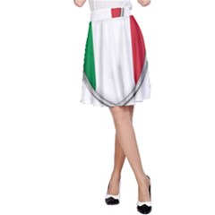 Flag Italy Country Italian Symbol A-line Skirt by Sapixe