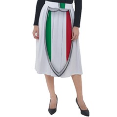 Flag Italy Country Italian Symbol Classic Velour Midi Skirt  by Sapixe