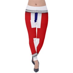 Flag Union Jack Uk British Symbol Velvet Leggings by Sapixe