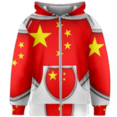 Flag China Country Nation Asia Kids  Zipper Hoodie Without Drawstring by Sapixe