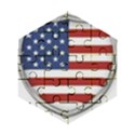 Flag Usa America American National Wooden Puzzle Hexagon View1