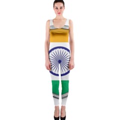 Flag India Nation Country Banner One Piece Catsuit by Sapixe