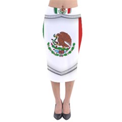 Flag Mexico Country National Velvet Midi Pencil Skirt by Sapixe