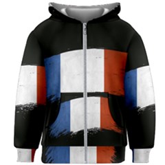 Flag France Flags French Country Kids  Zipper Hoodie Without Drawstring by Sapixe