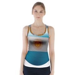 Argentina Flag Country Nation Racer Back Sports Top by Sapixe