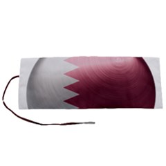 Qatar Flag Country Nation National Roll Up Canvas Pencil Holder (s)