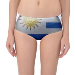 Uruguay Flag Country Symbol Nation Mid-waist Bikini Bottoms by Sapixe