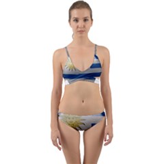 Uruguay Flag Country Symbol Nation Wrap Around Bikini Set by Sapixe