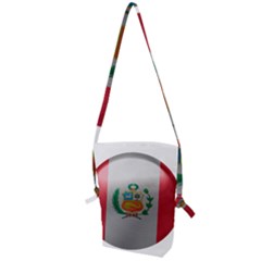 Peru Flag Country Symbol Nation Folding Shoulder Bag by Sapixe