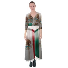 Flag Home Country National Symbol Button Up Maxi Dress