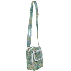 Watercolor Leaves Pattern Shoulder Strap Belt Bag by Valentinaart