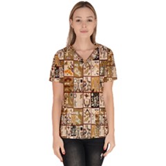 D 5 Women s V-neck Scrub Top by ArtworkByPatrick