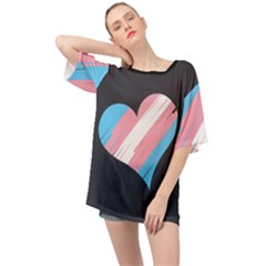 Trans Pride Oversized Chiffon Top by JadehawksAnD