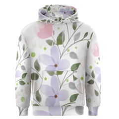 Spring Watercolour Flowers Men s Pullover Hoodie by Pakrebo