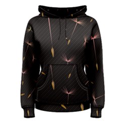 Black And Dandelion Digital Paper Women s Pullover Hoodie by Pakrebo