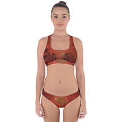 Elegant Decorative Bird Cross Back Hipster Bikini Set by FantasyWorld7