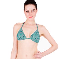 Lotus  Bloom Lagoon Of Soft Warm Clear Peaceful Water Bikini Top by pepitasart