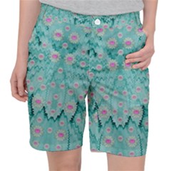 Lotus  Bloom Lagoon Of Soft Warm Clear Peaceful Water Pocket Shorts by pepitasart