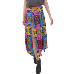 I 3 Velour Split Maxi Skirt