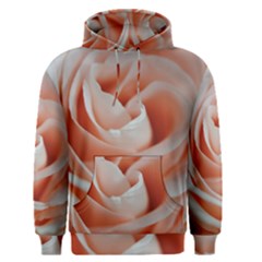 Soft Pink Rose Close Up Men s Pullover Hoodie by bloomingvinedesign