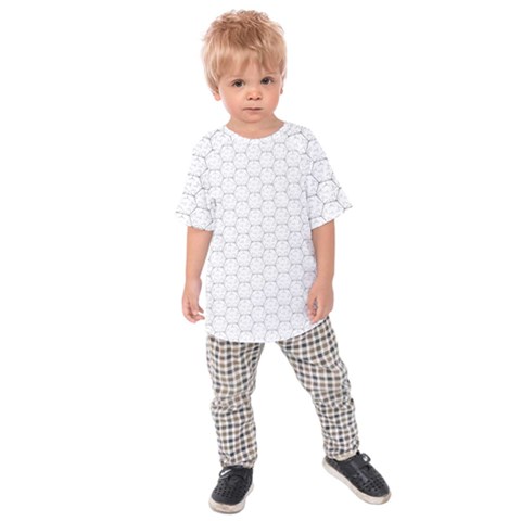 Hexagon Geometric Shape Kids  Raglan Tee by Bajindul