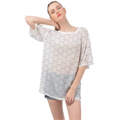 Hexagon Geometric Shape Oversized Chiffon Top