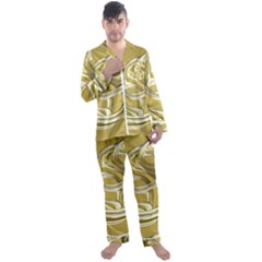 Fractal Abstract Artwork Men s Satin Pajamas Long Pants Set by HermanTelo