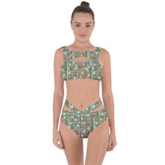 Textile Fabric Bandaged Up Bikini Set 