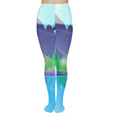 Forest Landscape Pine Trees Forest Tights by Pakrebo