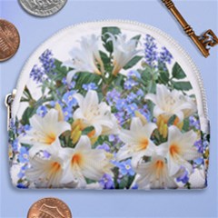 Flowers Lilies Arrangement Bouquet Horseshoe Style Canvas Pouch by Pakrebo