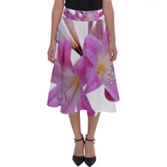 Lily Belladonna Easter Lily Perfect Length Midi Skirt by Pakrebo