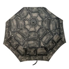 Stone Patch Sidewalk Folding Umbrellas