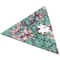 Vintage Floral Pattern Wooden Puzzle Triangle View2