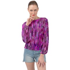 Usdivided Banded Bottom Chiffon Top