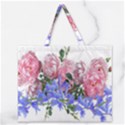 Flowers Roses Bluebells Arrangement Zipper Large Tote Bag View1