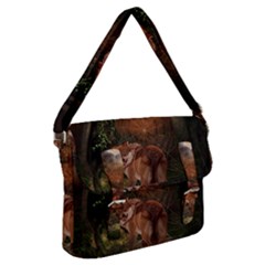 Awesome Wolf In The Darkness Of The Night Buckle Messenger Bag by FantasyWorld7