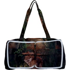 Awesome Wolf In The Darkness Of The Night Multi Function Bag by FantasyWorld7