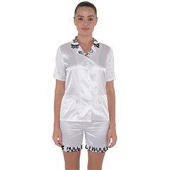 1355796 1 Satin Short Sleeve Pyjamas Set