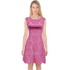 Bloom On In  The Soft Sunshine Decorative Capsleeve Midi Dress by pepitasart