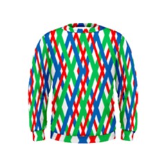 Geometric Line Rainbow Kids  Sweatshirt by HermanTelo