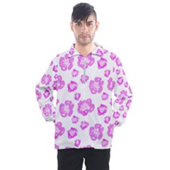 Pink Flower Men s Half Zip Pullover by scharamo