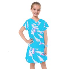 Koi Carp Scape Kids  Drop Waist Dress by essentialimage