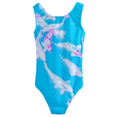 Koi Carp Scape Kids  Cut-out Back One Piece Swimsuit by essentialimage