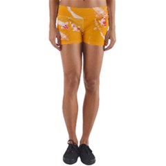 Koi Carp Scape Yoga Shorts by essentialimage