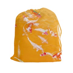 Koi Carp Scape Drawstring Pouch (xxl) by essentialimage